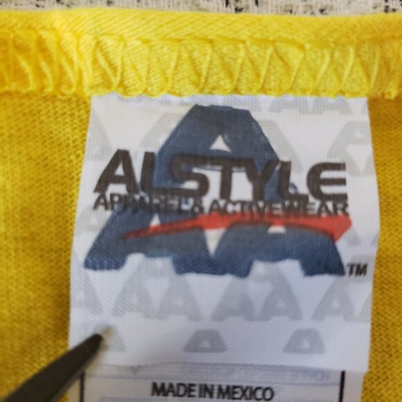 Vintage Alstyle Yellow Venice Beach California tank top Black White Yellow - Picture 6 of 9